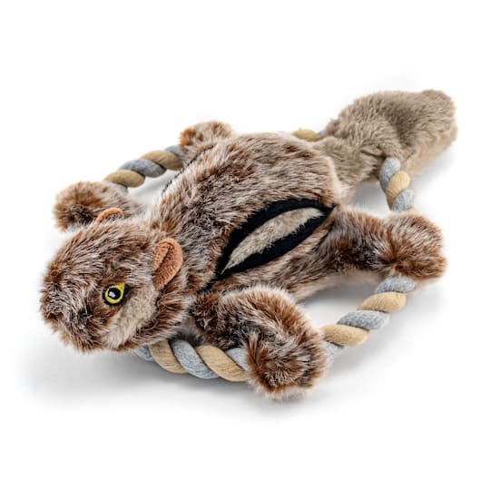 Ruffin' It™ Woodlands Chipmunk Plush Dog Toy with Rope Chew Ring